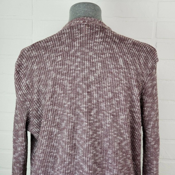 American Eagle Size M Brown Taupe Cardigan Waffle Knit - Picture 5 of 9